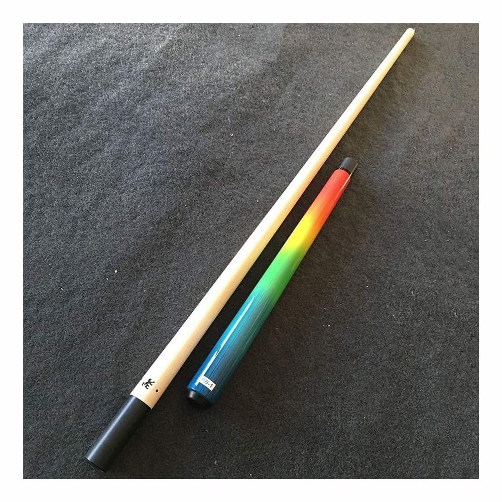 Pool Billiard Cue Rainbow Jump Cue, 1/2 Joint, Snooker, with Center Joint Protector, 13 mm Tip, Handmade