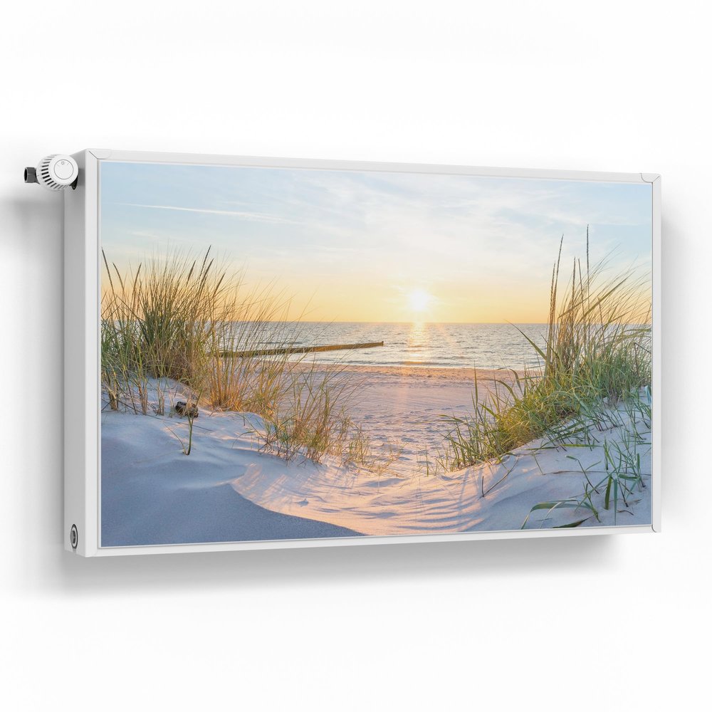 DEQORI Magnetic Heater Cover 100 x 60 cm – Evening Sun on the Baltic Sea