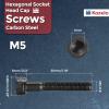 Kozelo 25-Pack M5-0.8 x 30 mm Socket Head Cap Screws, Carbon Steel, Black Oxide, DIN 912, Partially Threaded view 2