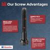Kozelo 25-Pack M5-0.8 x 30 mm Socket Head Cap Screws, Carbon Steel, Black Oxide, DIN 912, Partially Threaded view 3