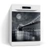 DEQORI Magnetic Dishwasher Cover 60 x 60 cm, Moon Over Manhattan view 1