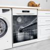 DEQORI Magnetic Dishwasher Cover 60 x 60 cm, Moon Over Manhattan view 2