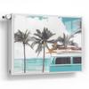 DEQORI Magnetic Radiator Sheet 80 x 60 cm, Vintage Beach Day view 1