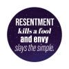 Resentment Kills a Fool, and Envy Slays the Simple Round Label Stickers, Set of 50 view 1