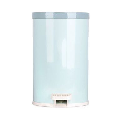 6L/9L Silent Foot-Pedal Trash Can, Blue, 9L