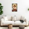 Jesus Canvas Wall Art, Sacred Heart of God, Divine Mercy, Catholic Christian Painting, Framed view 4