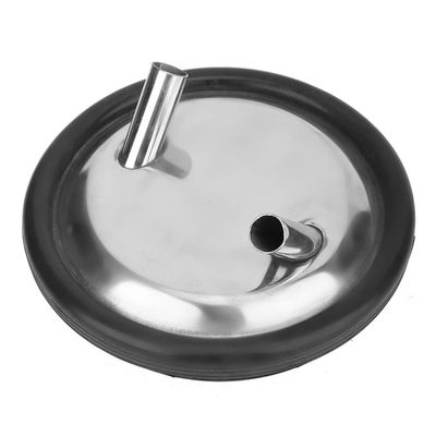 Stainless Steel Milking Bucket Lid and Gasket, Two Openings, 20.5 cm