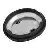 Stainless Steel Milking Bucket Lid and Gasket, Two Openings, 20.5 cm view 2