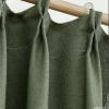 Bishilin Blackout Curtains, 2-Pack, Linen Look, 96 x 115 cm, Dark Green view 2