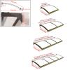 Awning Canopy for Doors and Windows, Polycarbonate Cover, UV-Resistant view 3