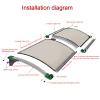 Awning Canopy for Doors and Windows, Polycarbonate Cover, UV-Resistant view 4