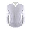 Men's Hiking Rain Jacket, Collarless, Sleeveless, Loose Fit, Interior Pockets, Gray, XL view 1