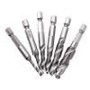 6-Piece Steel Drill and Tap Set with Hex Shanks view 1