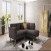S-Style Henry Corner Sofa 221 x 186 x 90 cm, Right-Facing, Microfiber, Brown Khaki view 4