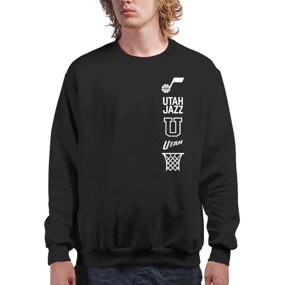 Junk Food NBA LC Stacked Logo Officially Licensed Adult Crew Fleece