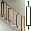 Vnook Black Metal Stair Railing Post view 1