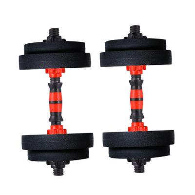 Dumbbell Replacement Bar, Red, PE Steel for Home Fitness
