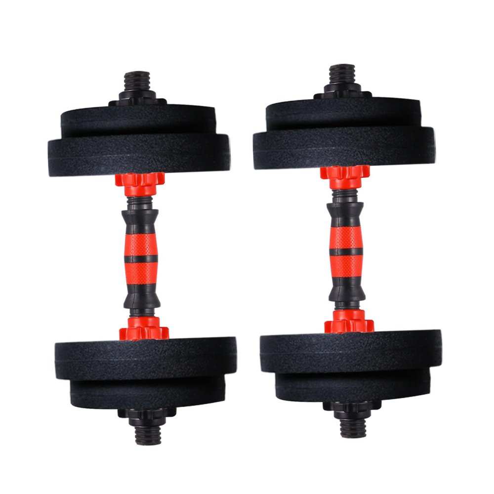 Dumbbell Replacement Bar, Red, PE Steel for Home Fitness