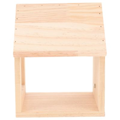 WOONEKY Wooden Nesting Box for Budgies and Small Birds, Reusable, Easy to Install, Beige