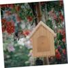 WOONEKY Wooden Nesting Box for Budgies and Small Birds, Reusable, Easy to Install, Beige view 4