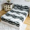 Fitted Sheet 90 x 200 cm with Floral Ink-Painting Pattern view 2