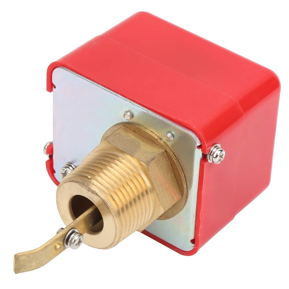 Professional HFS-25 Target Paddle Water Flow Switch, Premium Brass for Water Treatment Systems, Central Air Conditioning and Water-Cooled Units