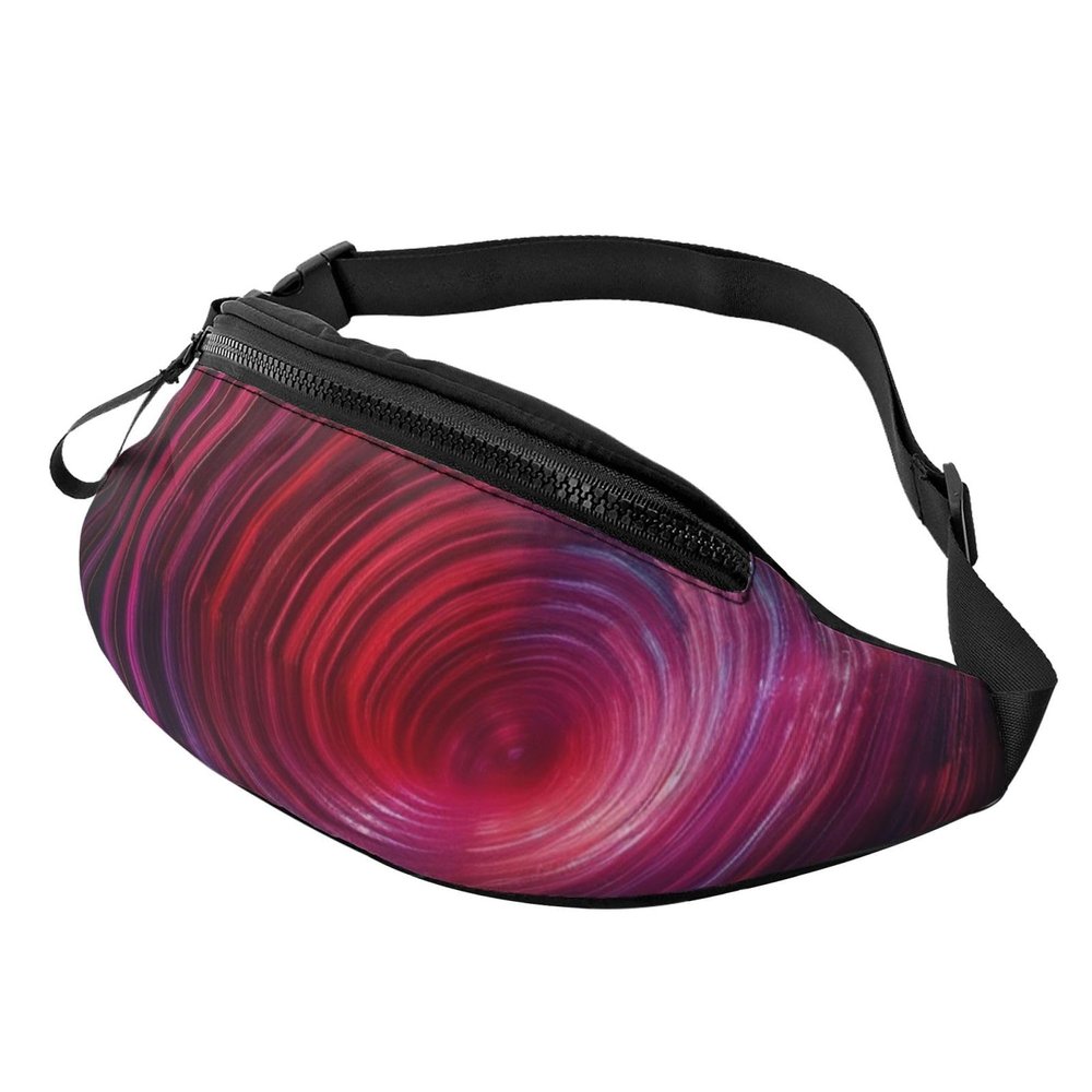 Belt Bag for Women and Men, Lightweight Hip Pack for Dog Running and Travel, Purple Flowers and Leaves, One Size, Hiking Backpack