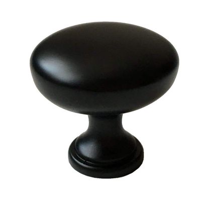HAOJIazx 5" CC Half-Moon Matte Black Cabinet Pull, 128 mm Center-to-Center (No. 122) (Matte Black, Knob Diameter: 1.1"/28 mm)
