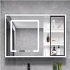 Bathroom Cabinet with Illuminated Mirror, Wall-Mounted Medicine Cabinet, Defogging, Large Storage, White, 78 cm view 1