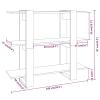 Storage Cabinet, Bedroom Storage Drawers, Bookcase/Room Divider, Brown Oak, 100 x 30 x 87 cm view 2