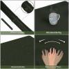 Multifunctional Double-Sided Desk Pad, Waterproof PU Leather, Dark Green + Black, 90 x 43 cm view 3