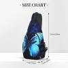 Blue Butterfly Sling Bag Lightweight Chest Bag Crossbody Shoulder Bag Sports Backpack for Women and Men, Black, One Size, See Image, Hiking Backpack view 3