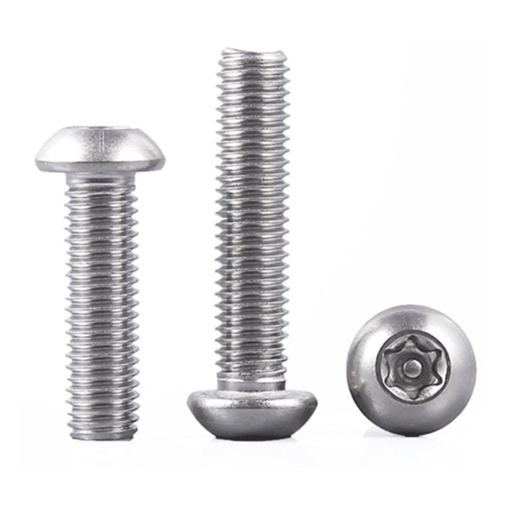 HUPUZON M4 20-Piece 304 Stainless Steel Six-Lobe Round-Head Torx Flat-Head Self-Tapping Screws