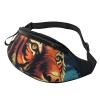 Fashionable Waist Bag for Women and Men, Lightweight Hip Pack for Dog Walking and Travel, Tiger Silhouette, One Size view 1
