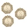STOBAZA Set of 3 Brass Feng Shui Taiji Bagua Wall Ornaments view 4