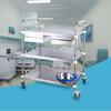 3-Tier Stainless Steel Laboratory Cart with 2 Drawers and Waste Basin view 2