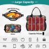 Amooorous Lots of Pineapples Lunch Bag for Men, Crossbody Lunch Tote with Handles and Shoulder Strap, Lunch Bag for Teens, Men, Camping view 3