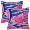 80 x 80 cm Pillow Covers, Set of 2, Autumn Purple Flower Design view 1