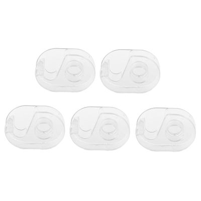 5-Piece Plastic Tape Cutters for Washi Tape, Transparent