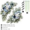 WEIERYUE Artificial Wedding Arch Flower Set (2-Piece), Blue Inspiration view 2