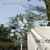 WEIERYUE Artificial Wedding Arch Flower Set (2-Piece), Blue Inspiration view 4
