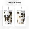 Gold Butterflies Stainless Steel Water Bottle, 340 ml, Keeps Drinks Hot for 12 Hours view 3