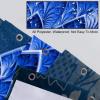 Eslifey Shower Curtain and Hook Set, Water-Resistant Fabric, 9 Hooks, Peacock Blue Feathers view 3