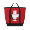 YQxwJL Insulated Cooler Bag with Swiss Flag, Large Capacity, Reusable Shopping and Travel Tote, Black, One Size view 1