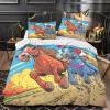 WENNUAN TierRocket 3D Cartoon Microfiber Duvet Cover Set, King 220 x 240 cm view 3