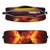 KCGSDEGV Cute Basketball on Fire Printed Leather Pencil Case view 2