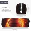 KCGSDEGV Cute Basketball on Fire Printed Leather Pencil Case view 4