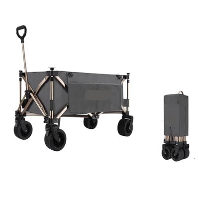 Camping Cart, Outdoor Folding Utility Cart, Gray