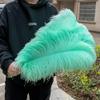 VGHJYNM 10 Large White Ostrich Feathers, 15–55 cm, for Party and Carnival Decorations, DIY Supplies, Purple, 50–55 cm, 20–22 in view 3