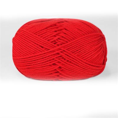 Benyong 5 x 50 g Cotton Crochet Yarn for Potholders, Cinnabar Red